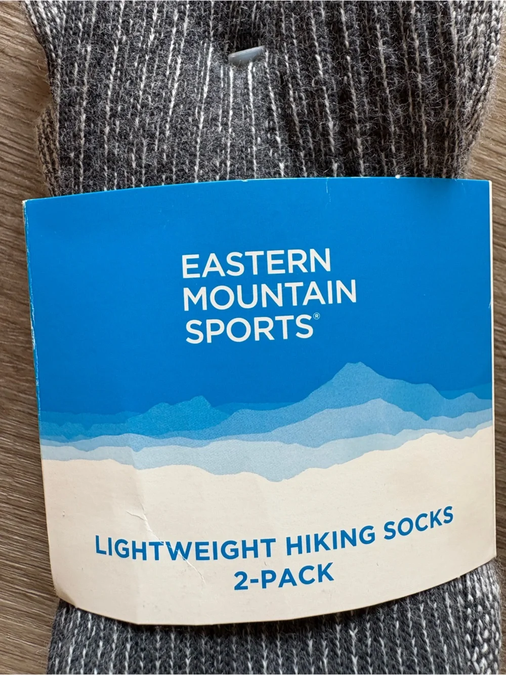 Eastern Mountain Sports Men’s Lightweight Hiking Socks - Gray Heather (2-Pack)